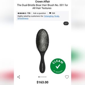 Crown Affair N. 001 Dual Boar Bristle Nylon Hair Brush